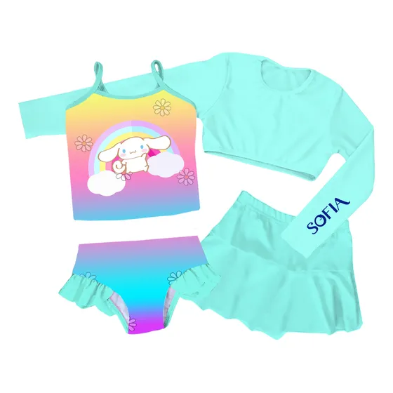 Traje De Baño Cinnamoroll Set De 4 Piezas
