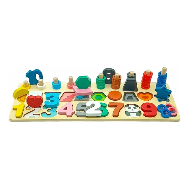 Abaco Encastres De Madera Juego Juguete Didáctico Montessori