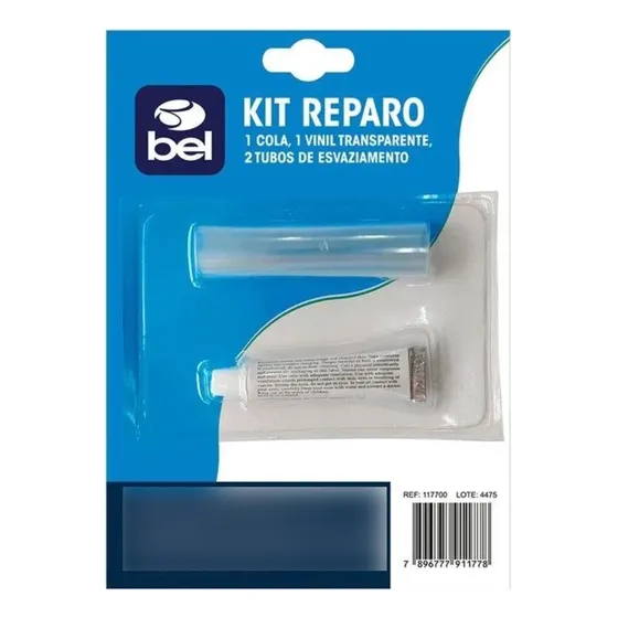 Kit Reparo Colchao Piscina Inflável Cola Vinil Tubos Belfix