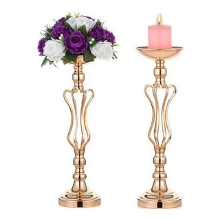 Base Soporte Portaflores Velas Metal Decora Fiesta Boda 2pcs Base Soporte Portaflores Velas Metal Decora Fiesta Boda 2pcs