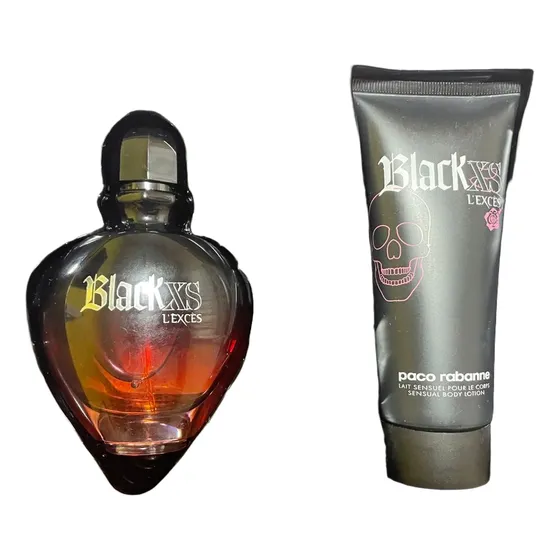 Kit Perfume Black L Exces Feminino Rarissimo 80ml + Boby Potion