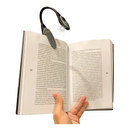Luminária Lanterna Clip Grampo P/ Leitura Livro Notebook