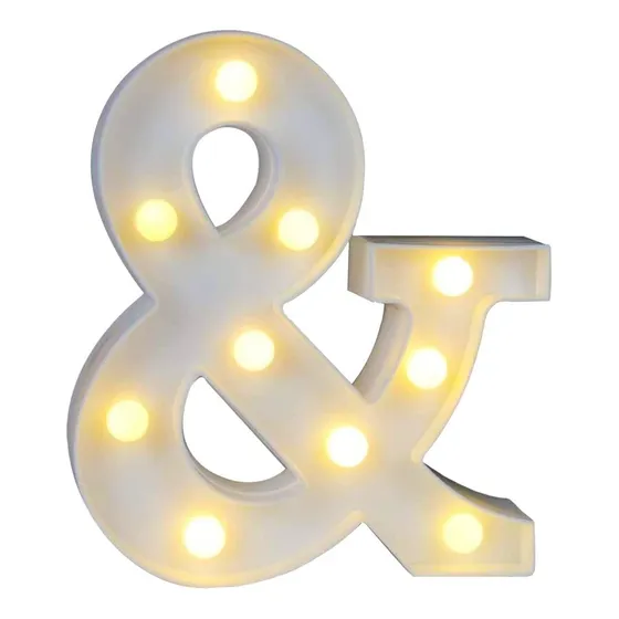Letras Numeros Led Cumpleaños Fiestas Matrimonios 22cm $$$