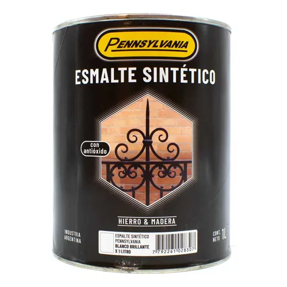 Esmalte Sintetico 1 Litro Blanco Pennsylvania Acabado Brillante
