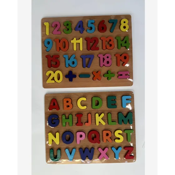 Juego Didáctico De Madera Números Y Letras Niños En Caracas