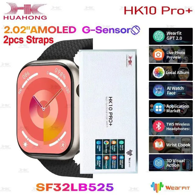 Smartwatch Reloj Inteligente Hk10 Pro +_ Amoled_1 Gb Rom_