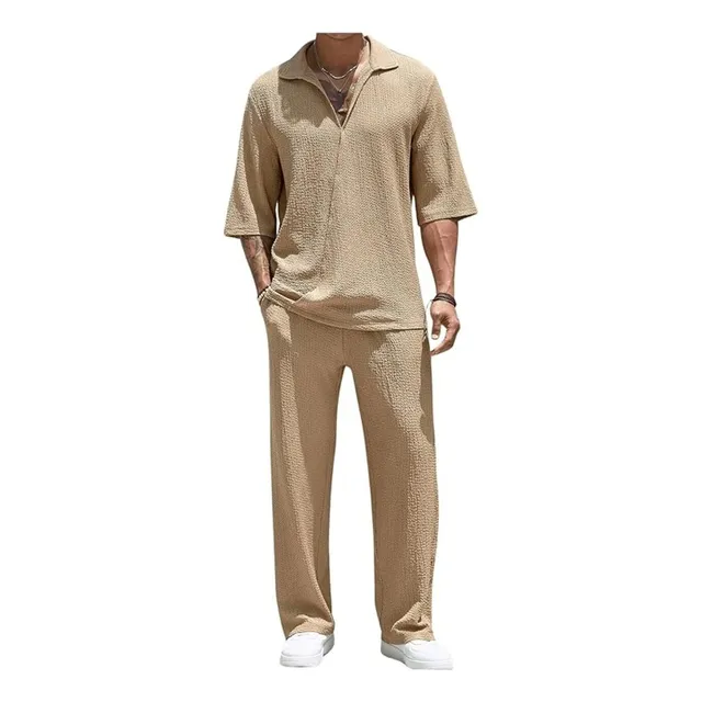 Conjunto De 2 Piezas Para Hombre, Top Y Pantalones Largos