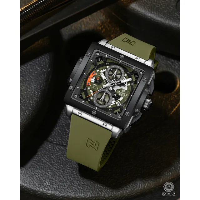 Reloj Naviforce Nf8064 Hombre Silicona Negro