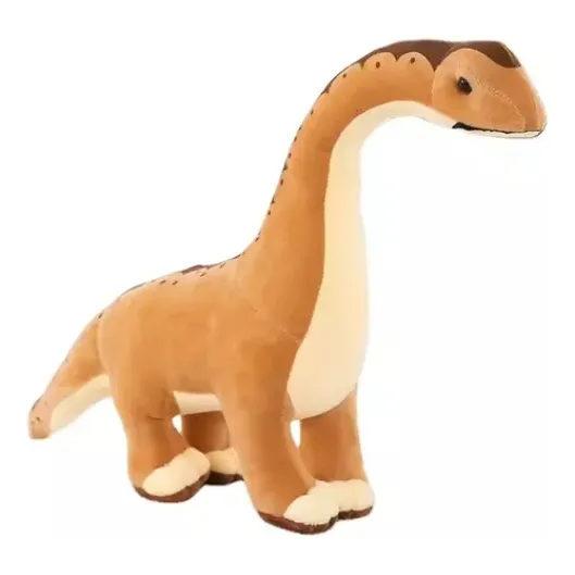 Peluche Suave Dinosaurio Cuello Largo Brachiosaurus 30 Cm Marrón
