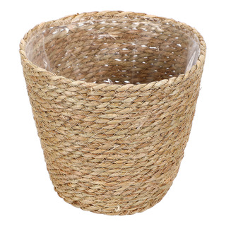 Maceta Tejida Con Forro, Cesta De Flores Tejida Con Paja, Mu Maceta Tejida Con Forro, Cesta De Flores Tejida Con Paja, Mu