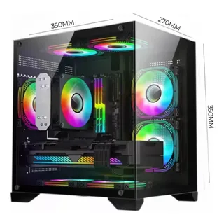 Gabinete Gamer Gb1790 Hayom 4 Fans Rgb Micro-atx Vidro Temp Cor Preto Gabinete Gamer Gb1790 Hayom 4 Fans Rgb Micro-atx Vidro Temp Cor Preto