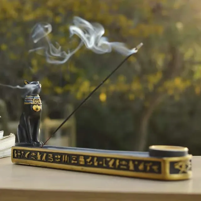 Antiguo Egipto Bastet Gato Diosa Estatua Coleccionable Stick