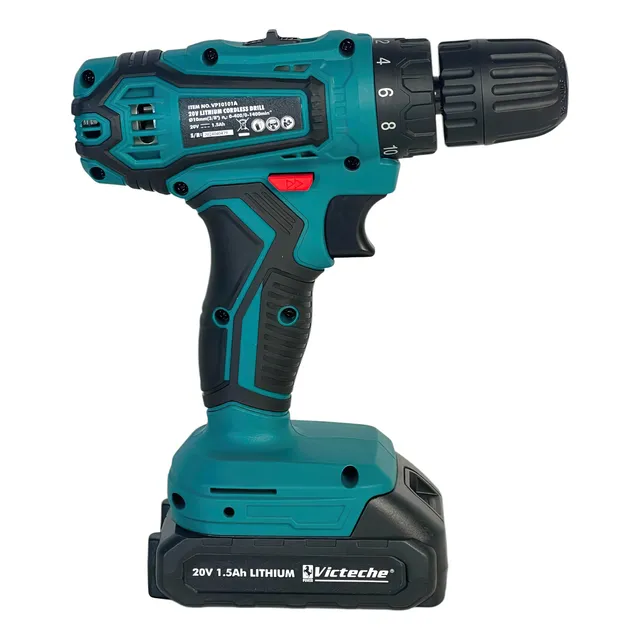Taladro Inalámbrico De Impacto 3/8  10mm 2bat 20v Hoteche