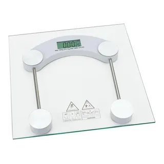 Balança Corporal Digital Vidro Temperado Banheiro Até 180kg Cor Branco Balança Corporal Digital Vidro Temperado Banheiro Até 180kg Cor Branco