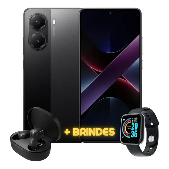 Celular Xiaomi Poco X7 Pro 512GB 12GB RAM 5G + Relógio e Fone De Brinde - Versão Global - Cor Black