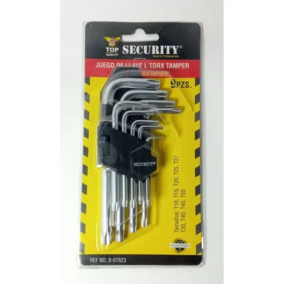 Set Juego De Llaves L Torx Tamper Hueco En El Medio 
