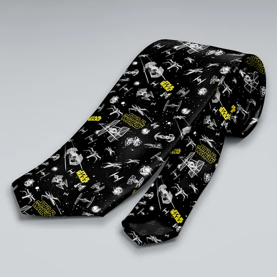 Corbata Naves Robots Star War Darth Vader Pelicula Regalo