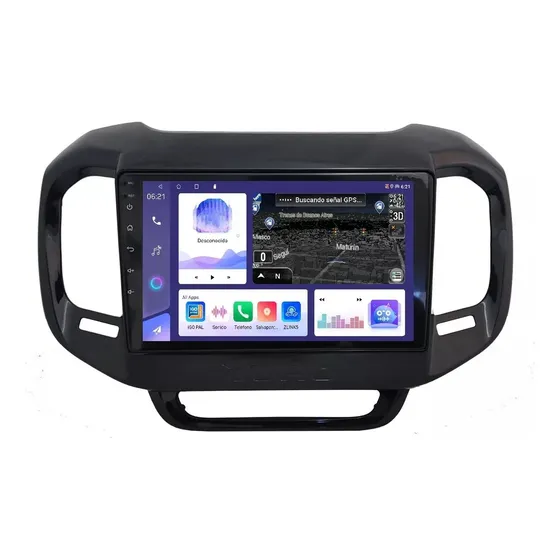 Stereo Android Pantalla 9  Fiat Toro 4+64 Carplay Negro Piano