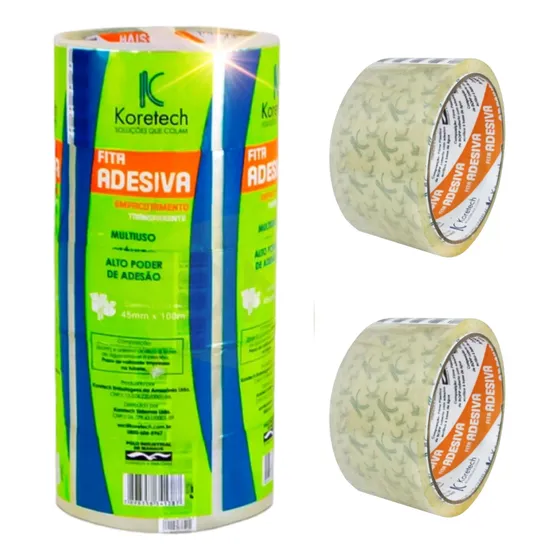 Kit 4 Unid Fita Adesiva Transparente Grossa 45mmx40m Durex