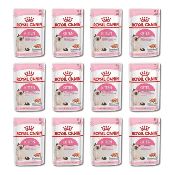 Alimento húmedo Royal Canin Kitten para gatitos 12 sobres de 85g cada uno