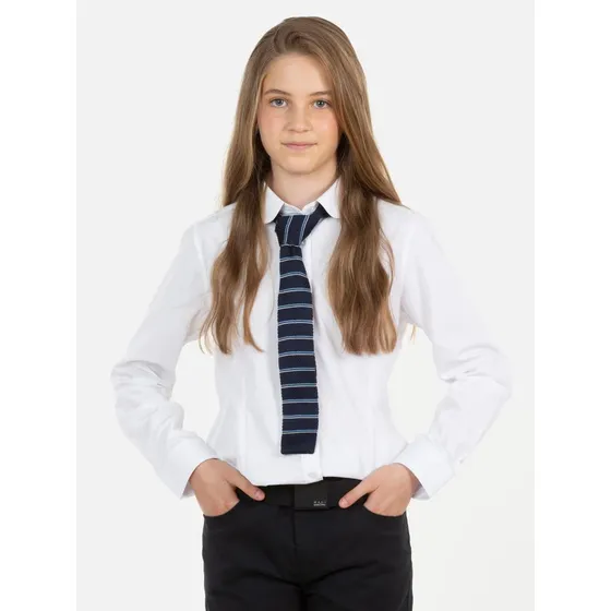 Blusa Escolar Lisa Juvenil Blanco Maui And Sons
