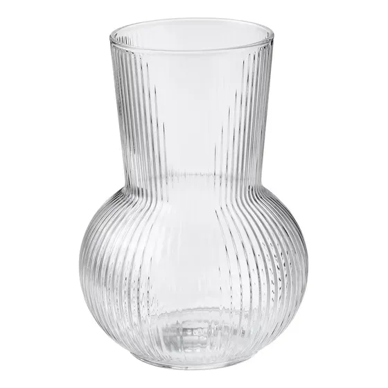 Florero De Vidrio Transparente De 17 Cm Decorativo