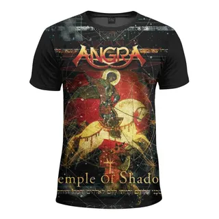 Camiseta Angra Estilo Estampada Banda Heavy Metal Camiseta Angra Estilo Estampada Banda Heavy Metal