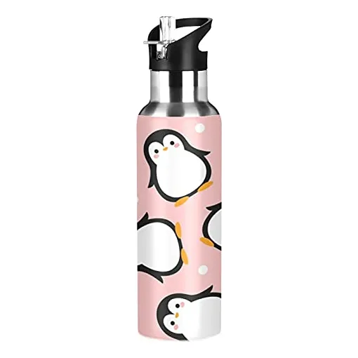 Lindo Animal Pingüino Niños Agua Botella Termos Con Mllwz