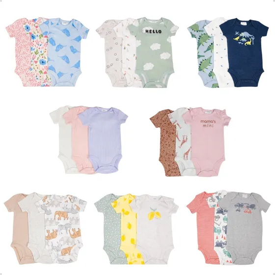 Conjunto Kit Body Carters 3 Peças Manga Curta Menino/menina