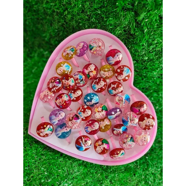 Accesorios Set De Anillos Para Niñas Cajita De 36 Unidades