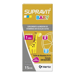 Supravit Baby A E D Gotas 15ml Sabor Morango Hertz Supravit Baby A E D Gotas 15ml Sabor Morango Hertz