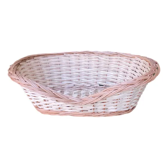 Canasta Cucha Mini Artesanal De Mimbre 40 Cm 