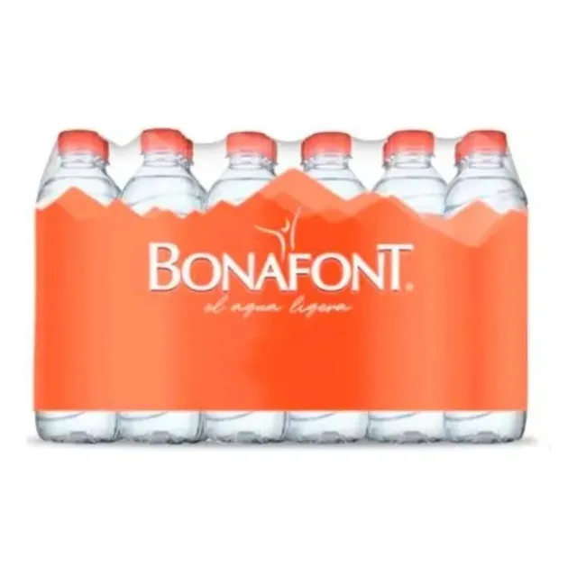 6 Piezas Agua Bonafont Natural 500 Ml