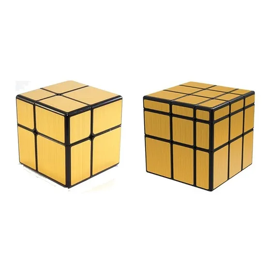 Cubo Rubik 2x2+ 3x3 Qiyi Mirror Lubricado Speedcube 