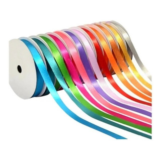 Rollo Listón Satinado #3 Una Cara 1.6mm 90m Color A Elegir Rollo Listón Satinado #3 Una Cara 1.6mm 90m Color A Elegir