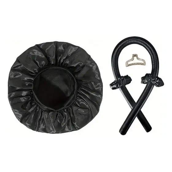 Kit Cabello Saludable Gorro Tipo Satén Rizadora Sin Calor Ot