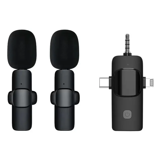 Micrófono Doble Solapa Inalambrico iPhone Tipo C 3.5
