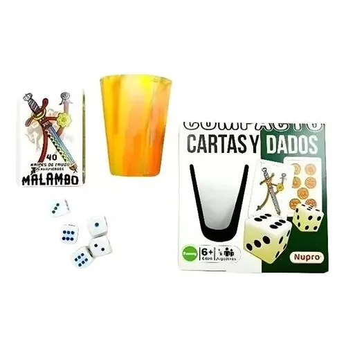 Cartas Españolas Y Juego De Dados Generala - Nupro