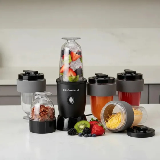 Licuadora Portatil Nutrinatural Bullet Elite 17 Pz Color Negro