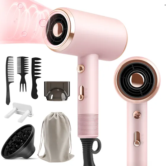 Secador De Cabello De Secado Rápido Iónico 8 En 1 Frío/calor 1800w 200 Millones Ion Negativo Cuidado Del Cabello Boquilla Estilizadora Y Boquilla Difusora