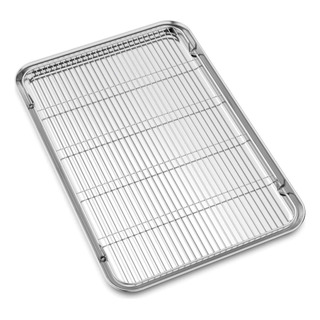 Bandeja Para Hornear En Gran Juego Y Una Rejilla De Enfriami Bandeja Para Hornear En Gran Juego Y Una Rejilla De Enfriami