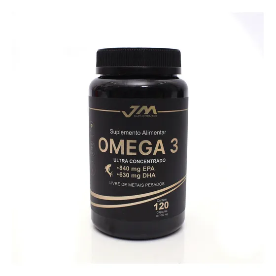 Omega 3 Em Pote Alta Concentração De Epa E Dha 120 Capsulas - JMSuplementos Sem Sabor