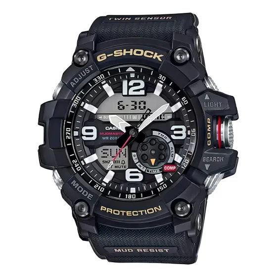 Relógio de pulso Casio GG-1000 com corria de resina cor preto - fondo preto/cinza