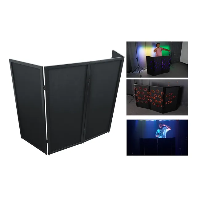 Fachada Negra Para Eventos De Dj 4 Paneles Plegable Con Bols