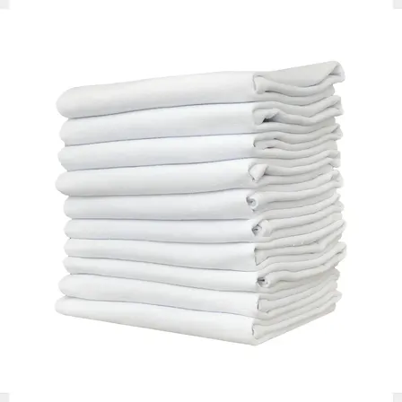 Kit 50 Panos De Prato Branco Liso 100% Algodão Guardanapo Indue Pintura