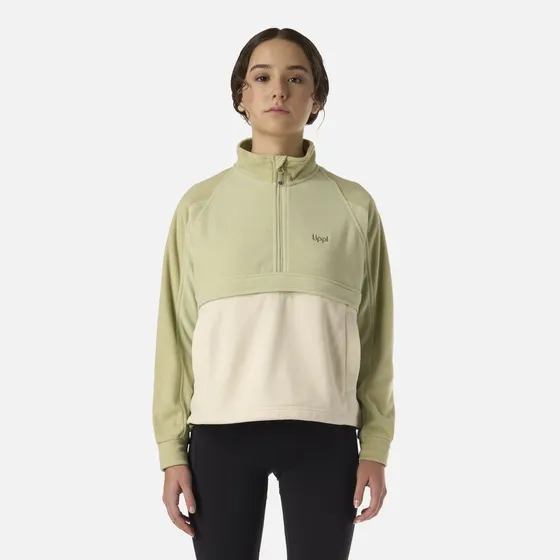 Polar Teen Girl Fireplace 1/4 Zip Sweatshirt Verde Lippi V26