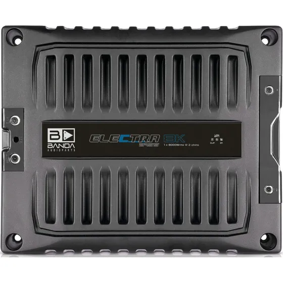 Amplificador para carro/caminhonete Banda Elektra 8K Electra 8K 2 Ohms clase D com 1 canal e 9.5kW cinza-escuro