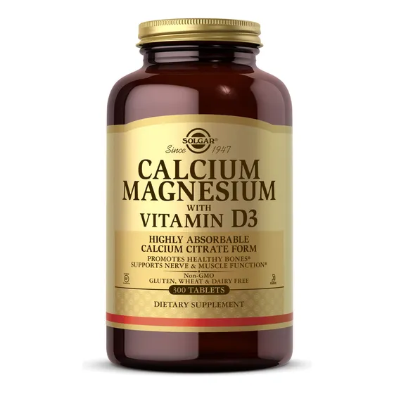 Magnesio De Calcio Solgar Con Vitamina D3, 300 Wxw0c