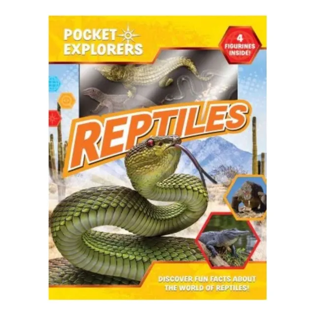 Libro Para Niños Y Juego 2 En 1 Figuras Animales Reptiles