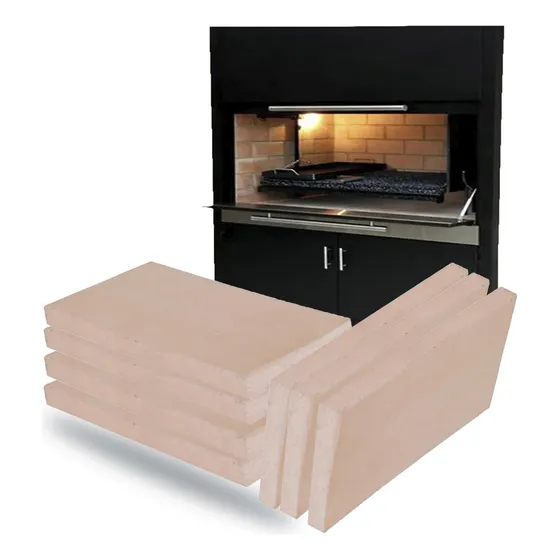 Tejuelas Refractarias Parrilla X 10 Unidades 23x11,5cm Hogar